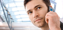 man holding cell phone